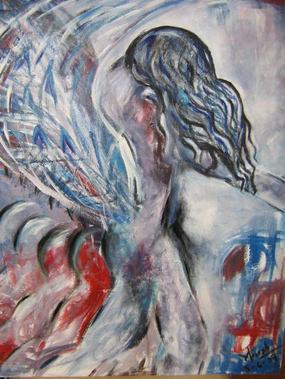 "Angel Caído" Oil Canvas Nude Paintings