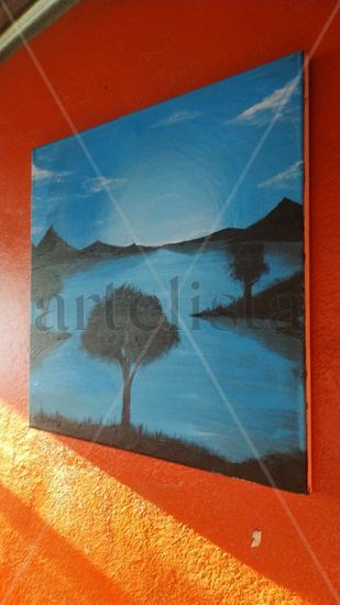 Naturaleza en Azul Acrylic Canvas Landscaping