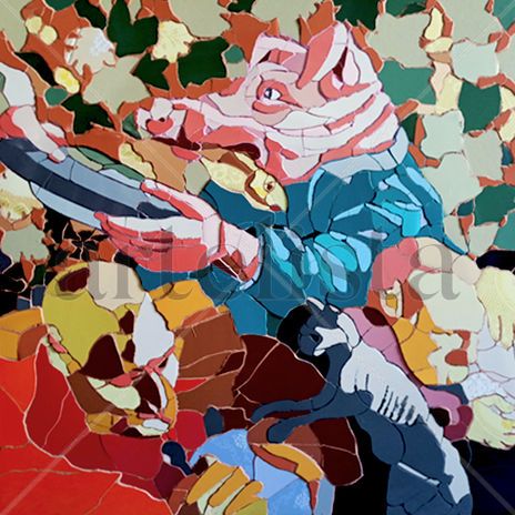 Mosaico "la mosca y...