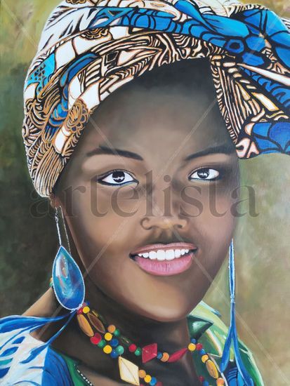 ÁFRICA Oil Canvas Portrait