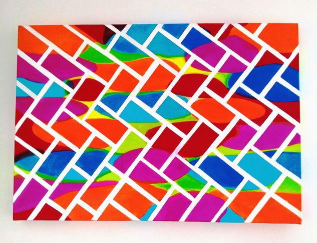 "Geometrías de color 2" Acrylic Canvas Others