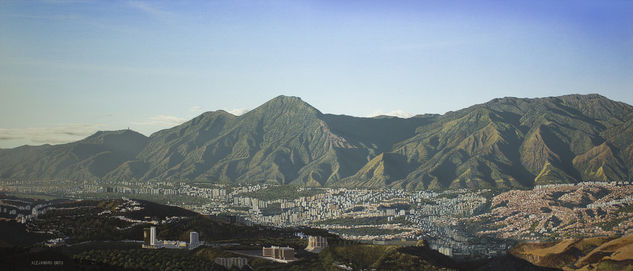 Avila desde Los Naranjos Acrílico Lienzo Paisaje