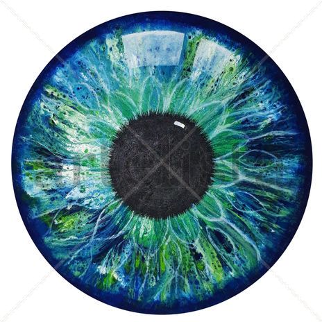 The green-blue eye