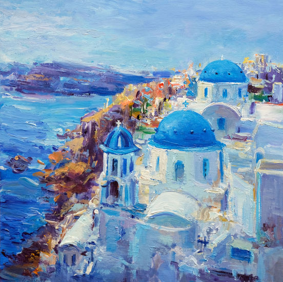 Santorini Oil Panel Landscaping