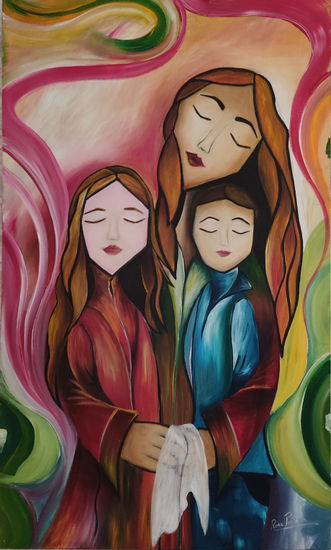 Maternidad Acrylic Canvas Figure Painting