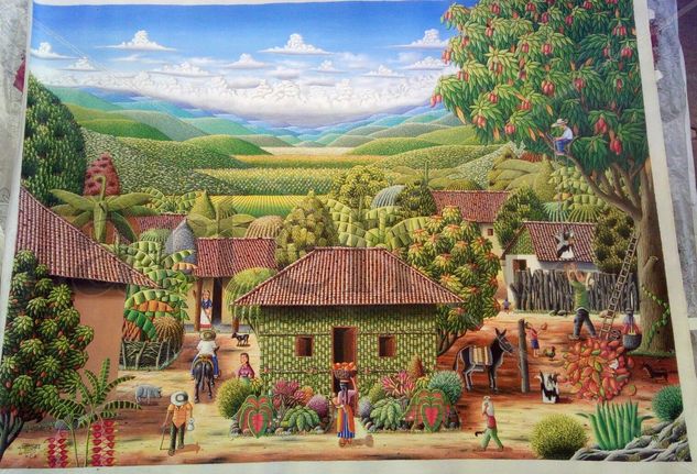 Bajando mangos Oil Canvas Landscaping