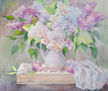 Bouquet of lilacs 18x22". Original watercolor painting