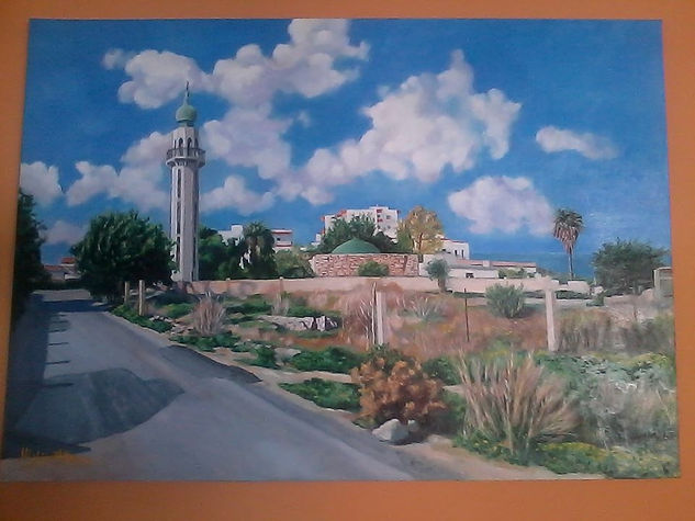 Mezquita de Ombran ( Libano ) Óleo Lienzo Paisaje