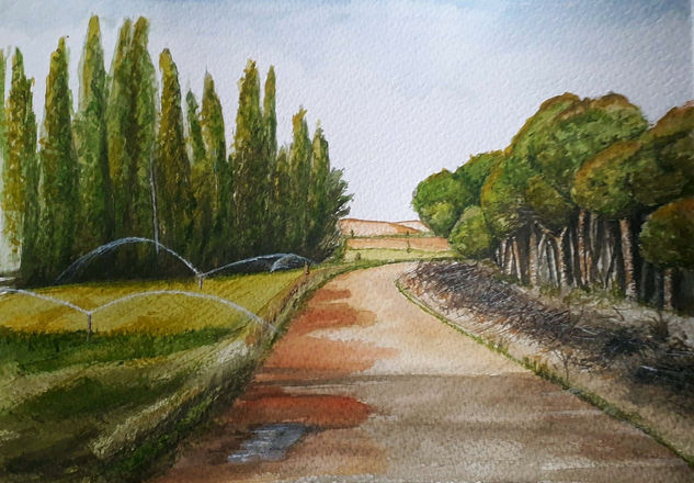 Campos de Castilla. Camino a mis tierras. Watercolour Paper Landscaping