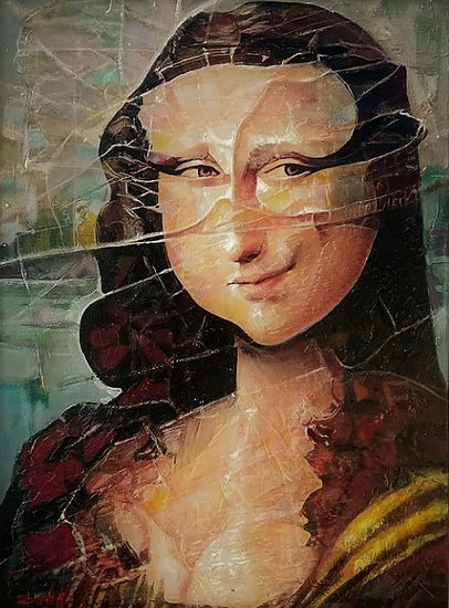 MONA LISA Acrylic Canvas Figure Painting