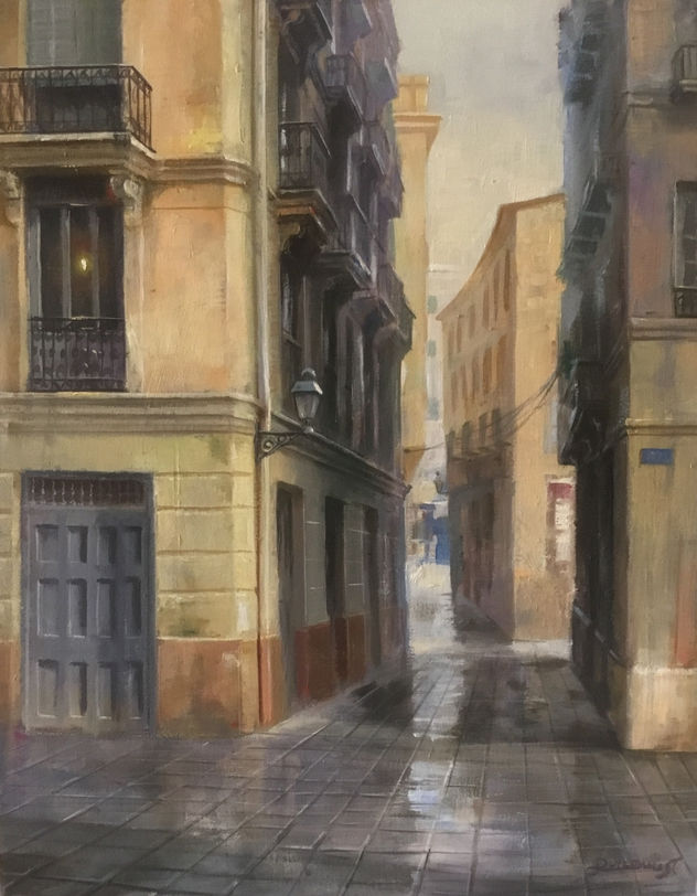 calle después de la lluvia