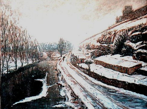 "Nevada en el canal de la Concha" Oil Canvas Landscaping