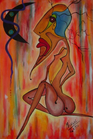 Mujer cosmopolitan Acrylic Canvas Figure Painting