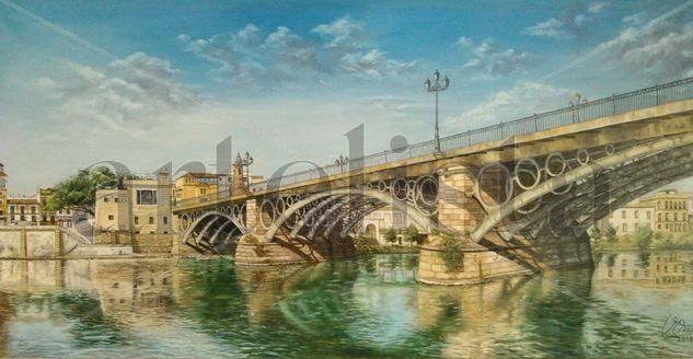 De Sevilla a Triana Oil Canvas Landscaping