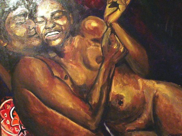 EL BESO Oil Canvas Figure Painting