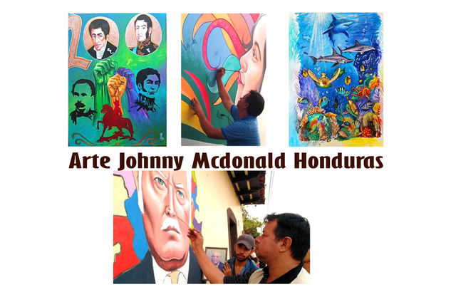 PINTOR HONDUREÑO JOHNNYMCDONALD, ARTE HONDURAS Otros Figura