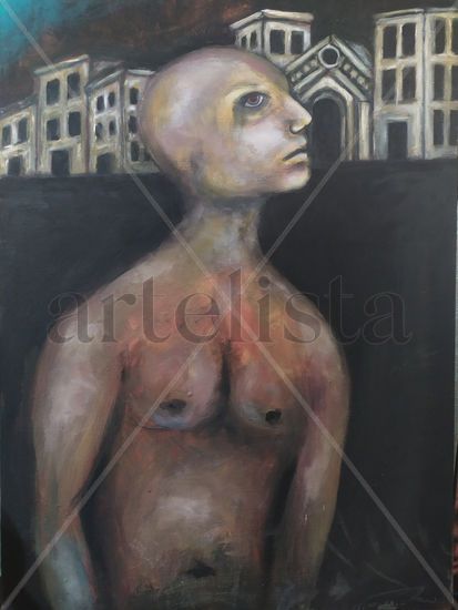 Perdido Acrylic Canvas Figure Painting