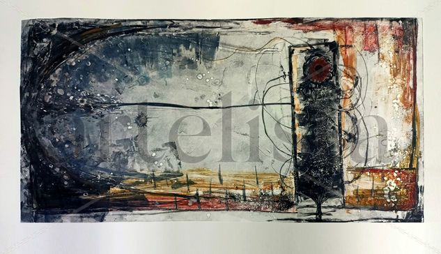 De la serie aislamiento social No. 7 Monoprint