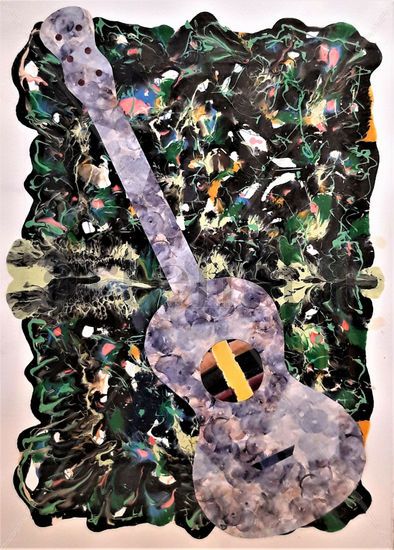 Guitarra abstracta Acrylic Paper Others