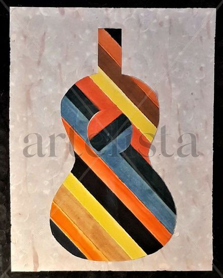 Guitarra abstracta Papel Otros