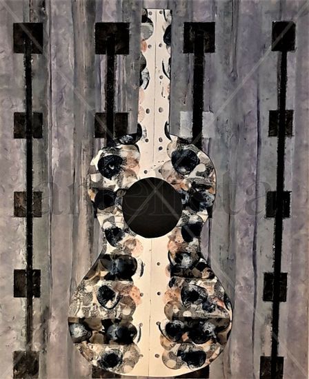 Guitarra abstracta Papel Otros