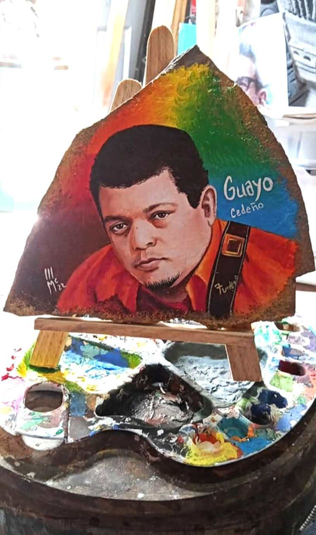 GUAYO CEDEÑO, PEDRADA ARTISTICA  MUSICO HONDUREÑO