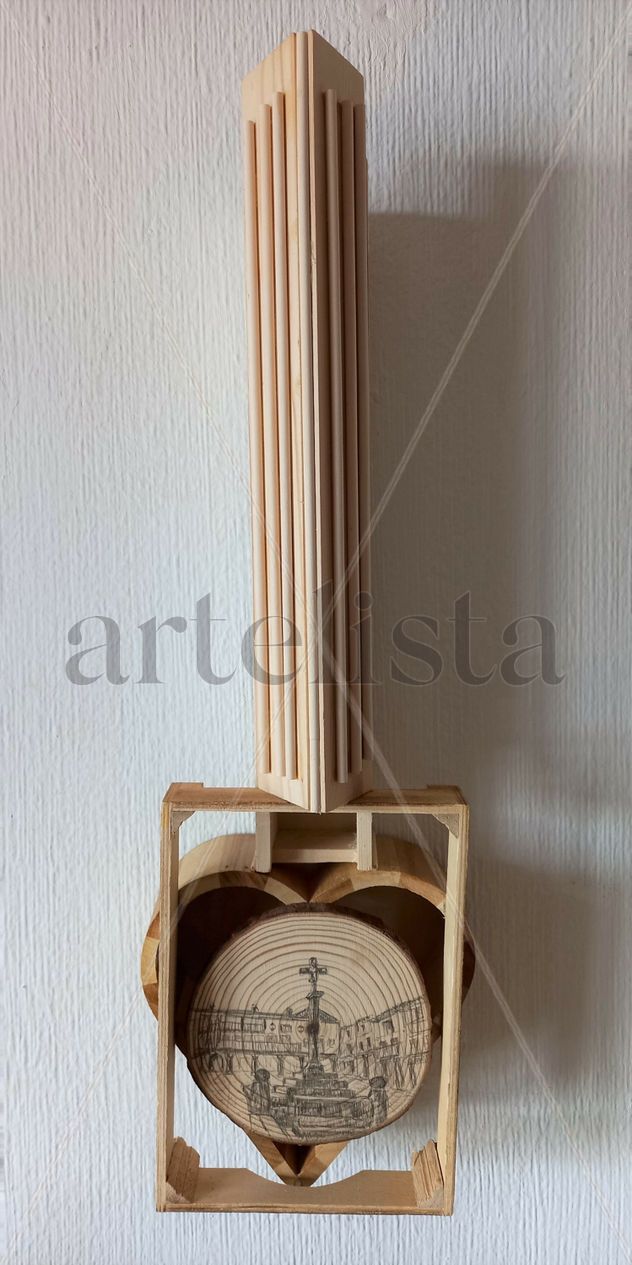 Dibujo a lápiz sobre guitarra abstracta (colaboración).