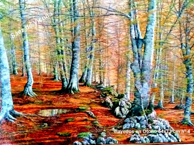 Hayedos en Otoño 54x73 cm nº4 Óleo Lienzo Paisaje