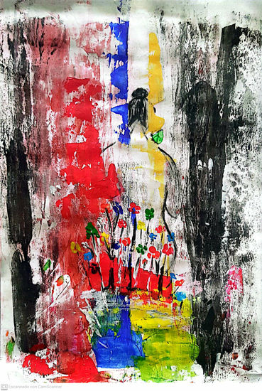 CONFESIONES Acrylic Paper Figure Painting