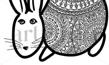 Zentangle mandala animals
