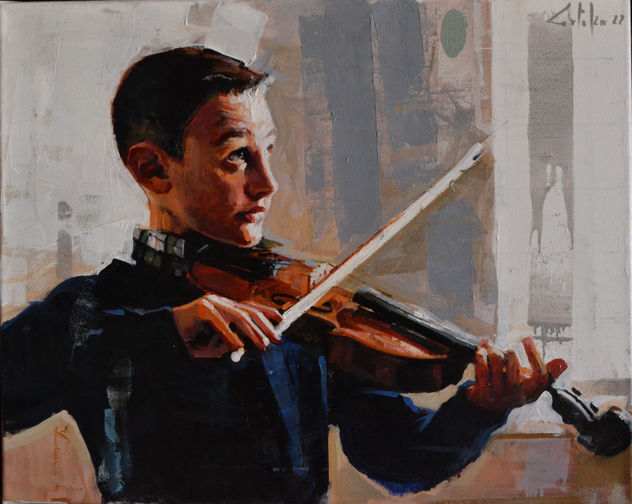 El niño y su violin