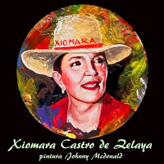 XIOMARA CASTRO DE ZELAYA, PRESIDENTA DE HONDURAS. Acrílico Tabla Retrato