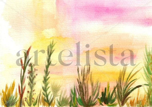 "En la tarde" Watercolour Paper Landscaping