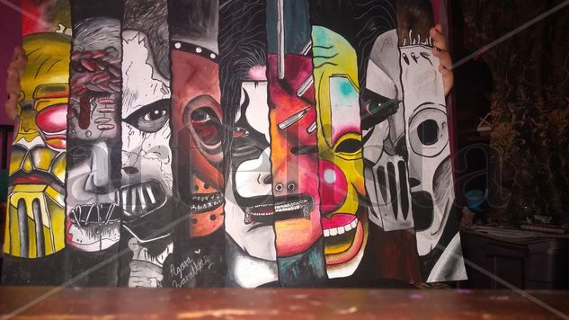 Pintura Slipknot Acrílico Otros Retrato