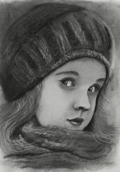 Retrato de una niña Charcoal