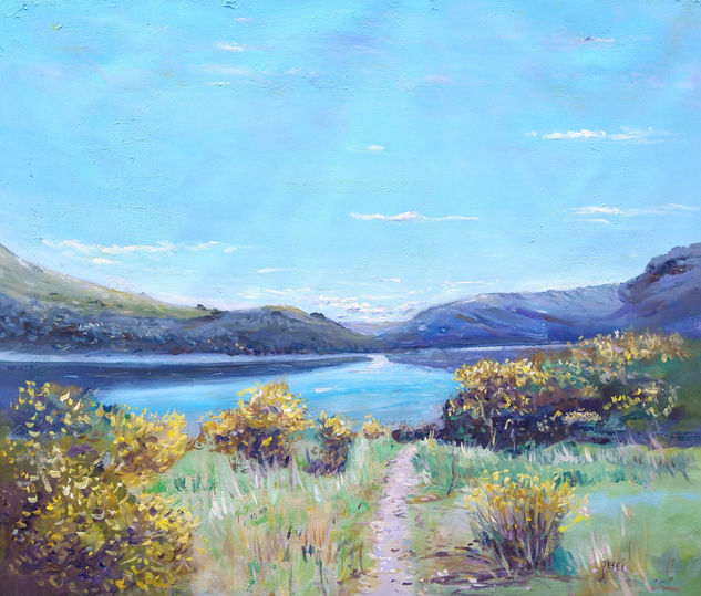 Lago en el Bolsón, Neuquén, Patagonia. Acrylic Canvas Landscaping