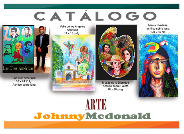 ARTE DE HONDURAS, PINTORES HONDUREÑOS JOHNNY MCDONALD Acrílico Otros Figura