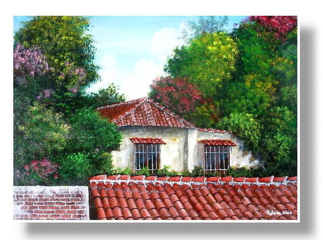 Trinidad con Tejados Acrylic Canvas Landscaping