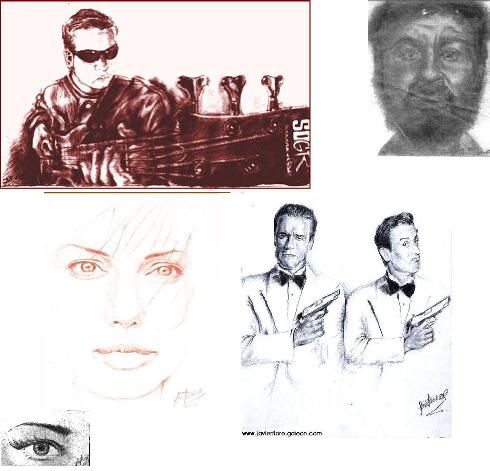 Tipo de dibujos,particulares ,para tapa de CD ,retratos,