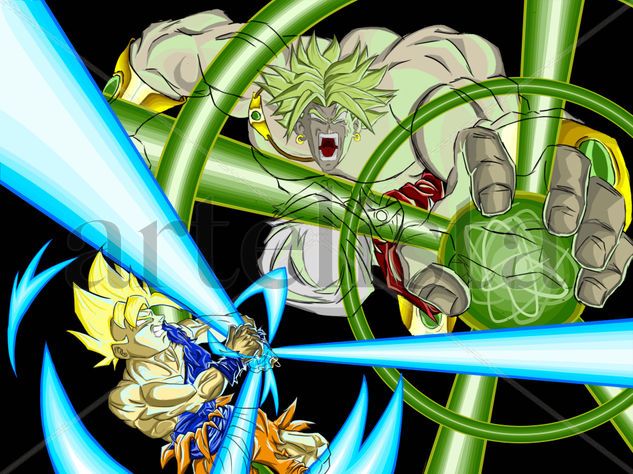 Goku ssj vs Broly Lssj 