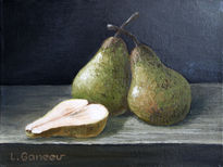 Still life with pears