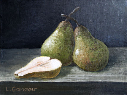 Still life with pears
