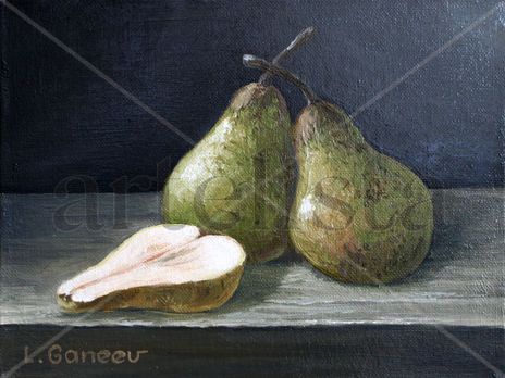 Still life with pears