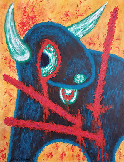 DIVERTIMENTO HUMANO (tauromaquia) Acrylic Canvas Animals