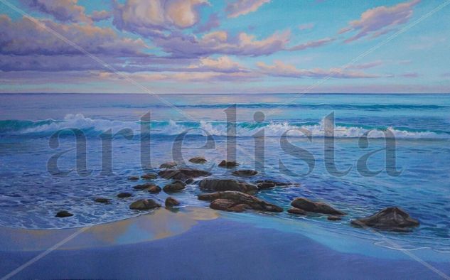 Caribean Sea 1 Oil Canvas Marine Painting