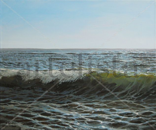 RUNNING WAVE Oil Canvas Marine Painting