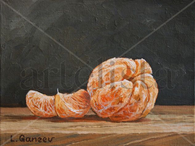 MANDARIN 2 Oil Panel Still Life Paintings