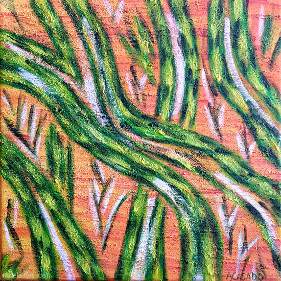 TRONCOS VERDES Acrylic Canvas Landscaping