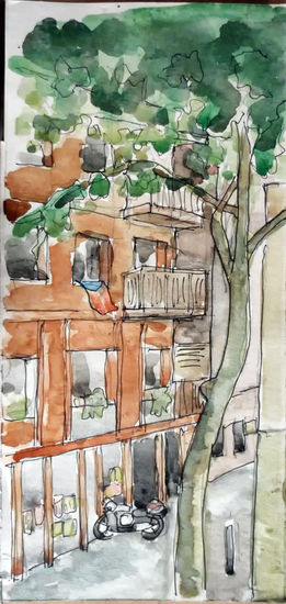 Carrer Siracusa - carrer Samsó Watercolour Card Others