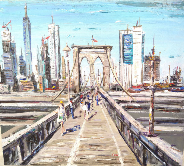 Puente de Brooklyn Acrylic Panel Landscaping